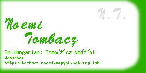 noemi tombacz business card